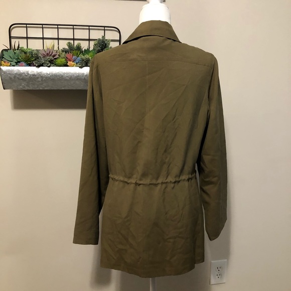 Go Silk Olive Green Trench / Utility Jacket - Picture 7 of 9